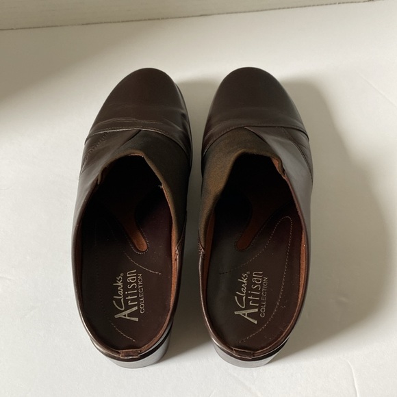Clarks Artisan Collection Brown Leather Loafers Women Size 7M - Picture 4 of 7